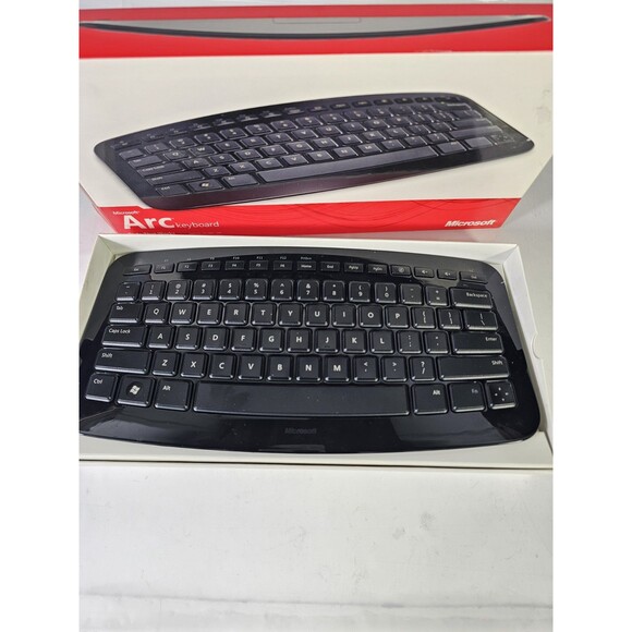 Microsoft Arc Wireless Keyboard Model 1392 Black (No USB Connector/Dongle) - Picture 3 of 6